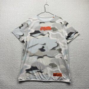 Heron Preston Multicolor Off-White Graffiti Camouflage T-shirt Men Sz L Read